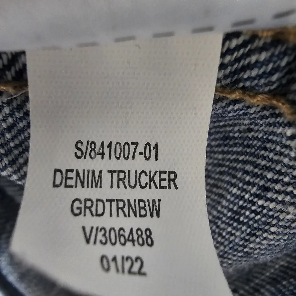 Old Navy Kids Denim Trucker Jacket Distressed Size XL Rainbow Fox Cartoon